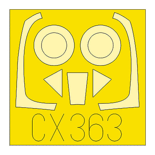 eduard cx363 1 72 paint mask for airfix typhoon mk ib canopy mask set