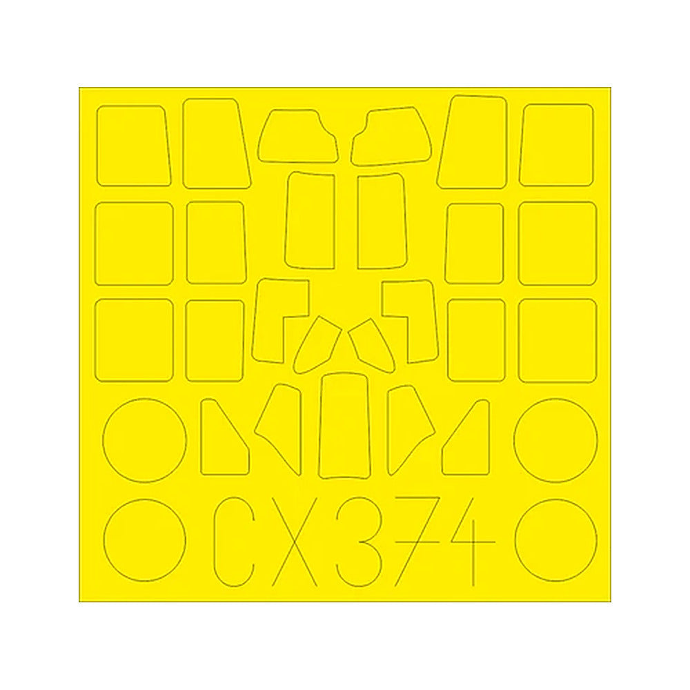 eduard cx374 1 72 paint mask for tamiya a6m3 canopy mask set