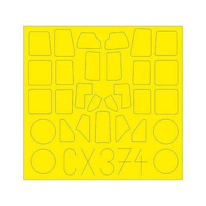 eduard cx374 1 72 paint mask for tamiya a6m3 canopy mask set