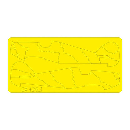 eduard cx426 1 72 paint mask for hurricane camo scheme b canopy mask