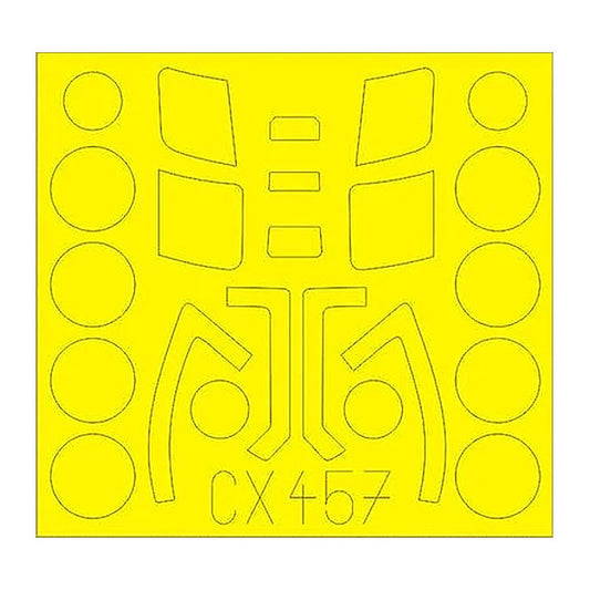 eduard cx457 1 72 mask su 24m for trumpeter canopy mask set