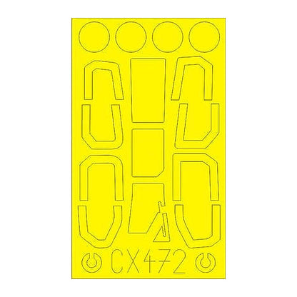 eduard cx472 1 72 mask oh 1 ninja for aoshima canopy mask set