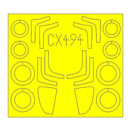 eduard cx494 1 72 mask mig29smt for zve canopy mask set