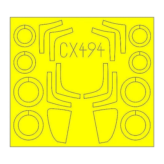 eduard cx494 1 72 mask mig29smt for zve canopy mask set