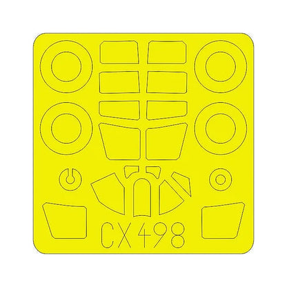 eduard cx498 1 72 mask p 40n for shy canopy mask set
