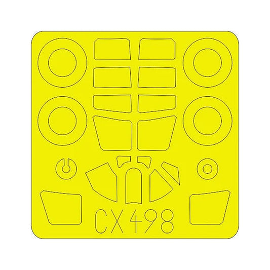 eduard cx498 1 72 mask p 40n for shy canopy mask set