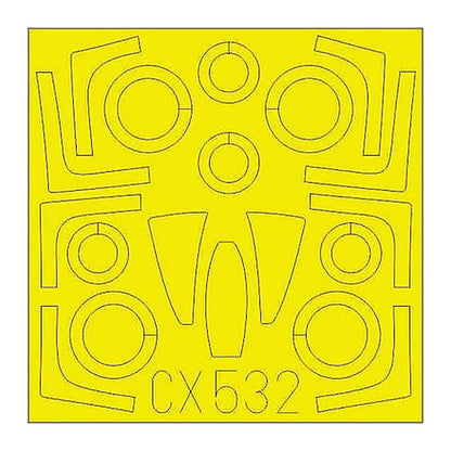 eduard cx532 1 72 mask f 14a for fine molds canopy mask set