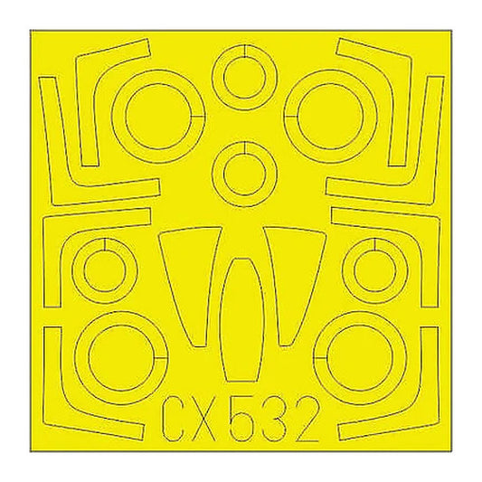eduard cx532 1 72 mask f 14a for fine molds canopy mask set