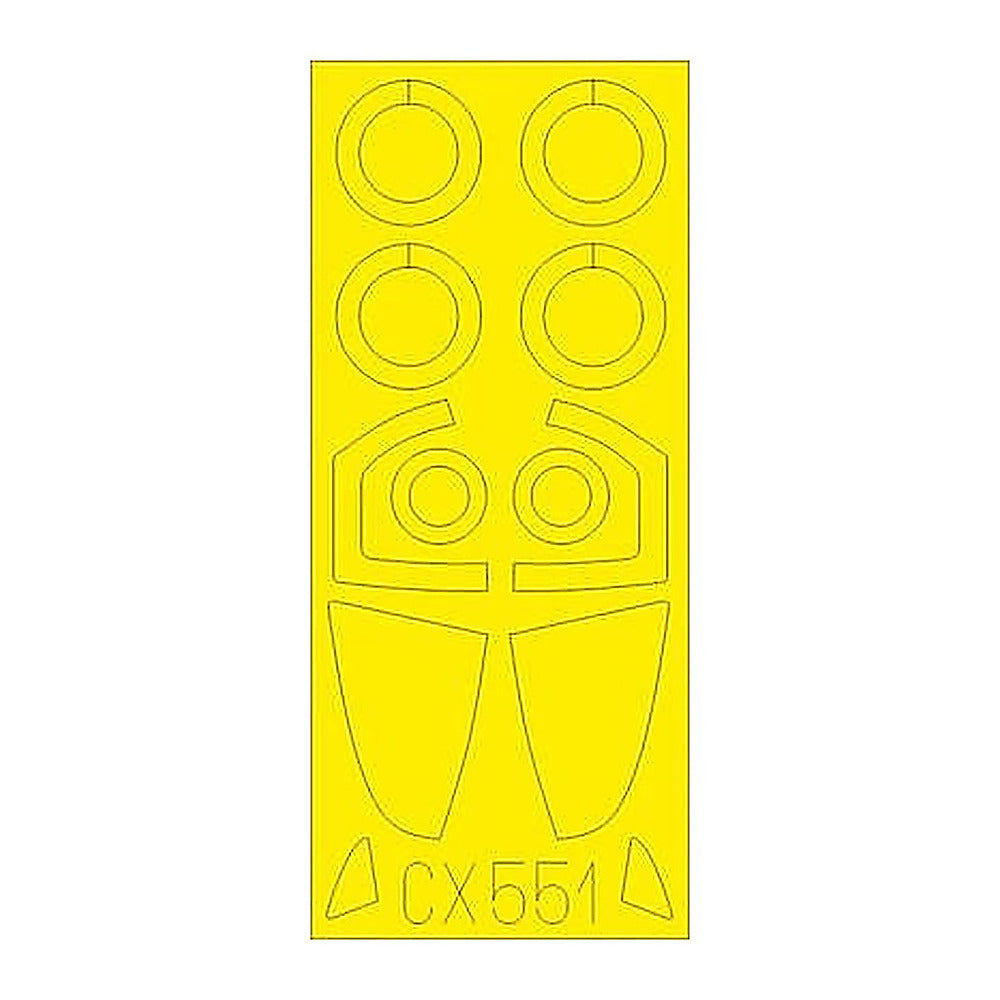 eduard cx551 1 72 mask su 57 for zvezda canopy mask set