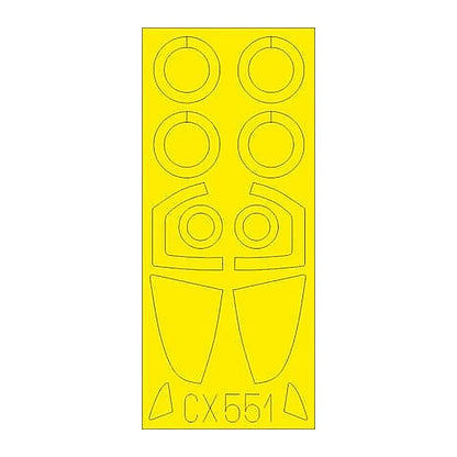 eduard cx551 1 72 mask su 57 for zvezda canopy mask set