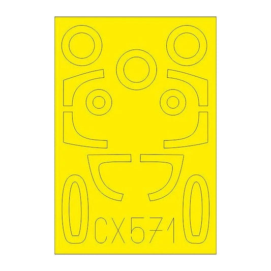 eduard cx571 1 72 mask he162a for shy canopy mask set