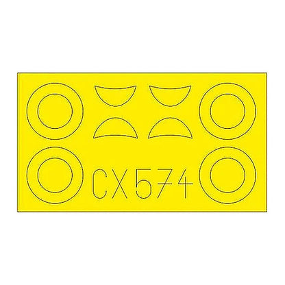 eduard cx574 1 72 mask u 2 po 2vs for icm canopy mask set