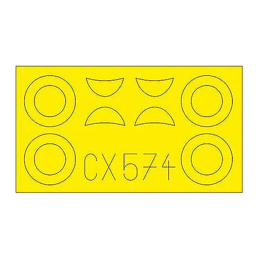 eduard cx574 1 72 mask u 2 po 2vs for icm canopy mask set
