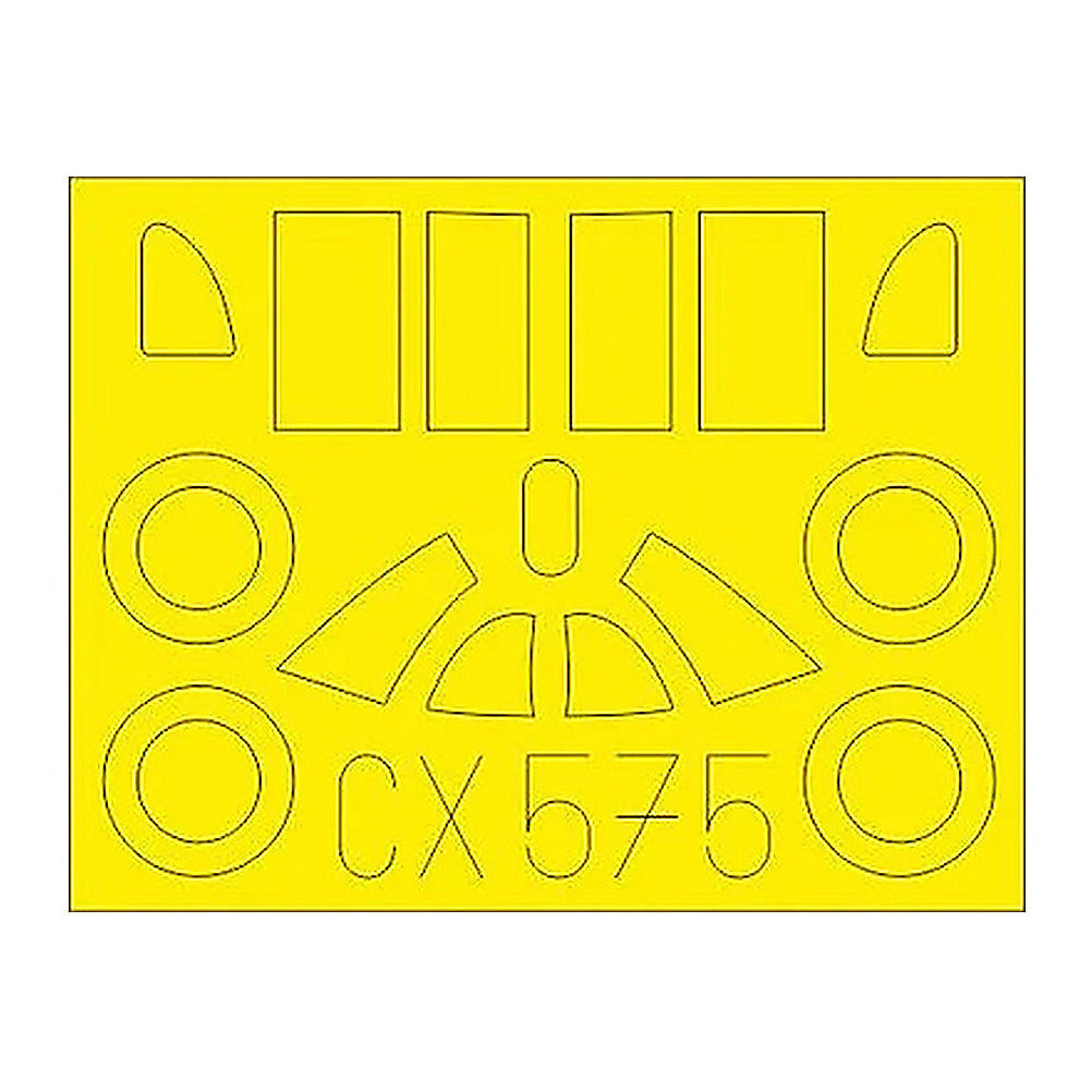 eduard cx575 1 72 mask la 5 early for clear prop canopy mask set