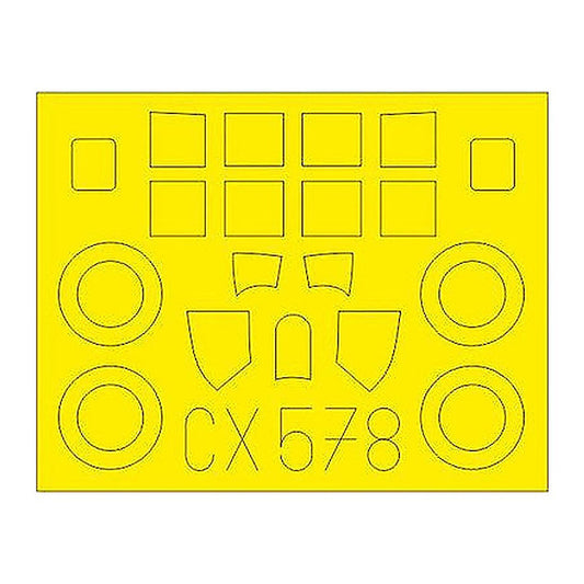 eduard cx578 1 72 mask fm2 for ahy canopy mask set
