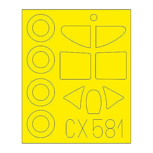 eduard cx581 1 72 mask d520 for hsg hobby 2000 canopy mask set