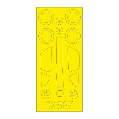 eduard cx587 1 72 mask su39 for zve canopy mask set