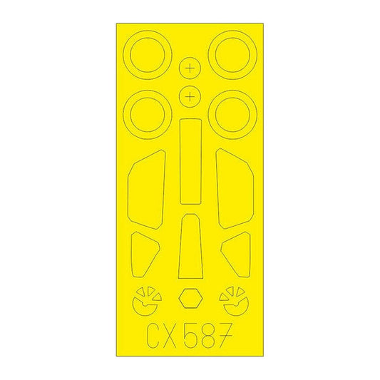 eduard cx587 1 72 mask su39 for zve canopy mask set