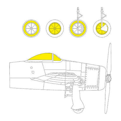 eduard cx598 1 72 mask f8f1 for hbb canopy mask set