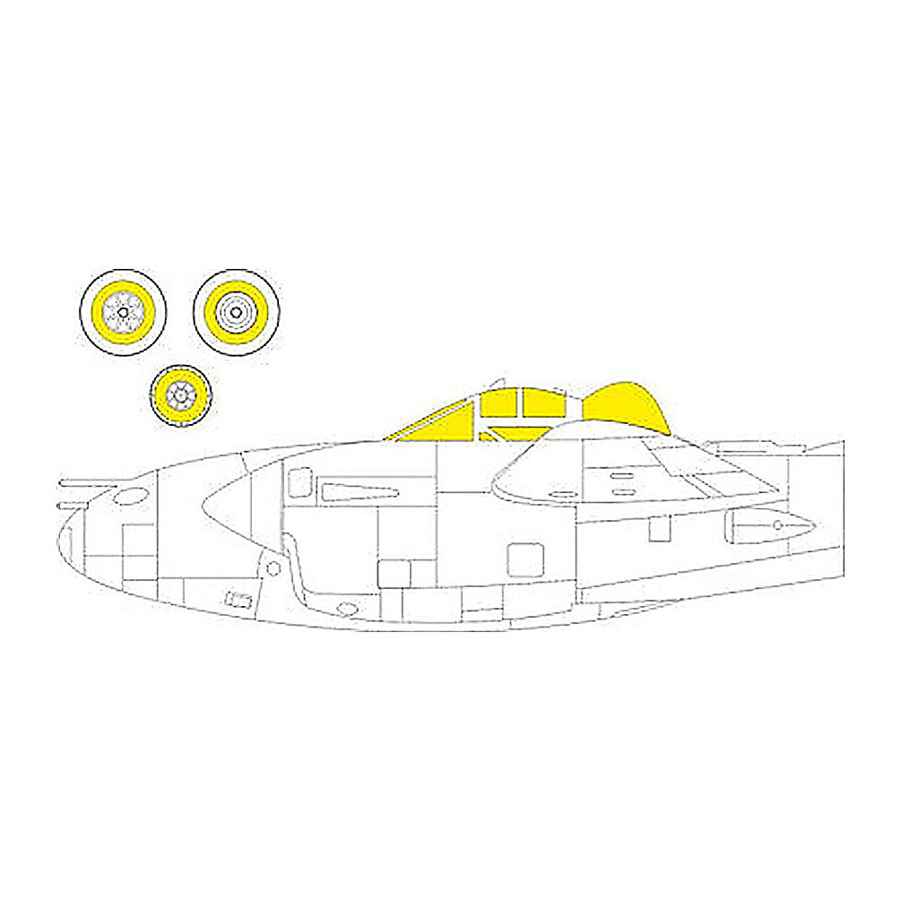 eduard cx611 1 72 mask p38m for dml hobby 2000 canopy mask set