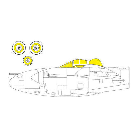 eduard cx611 1 72 mask p38m for dml hobby 2000 canopy mask set