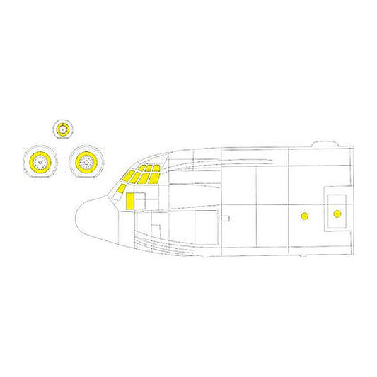 eduard cx643 1 72 mask c 130j for zvezda canopy mask set