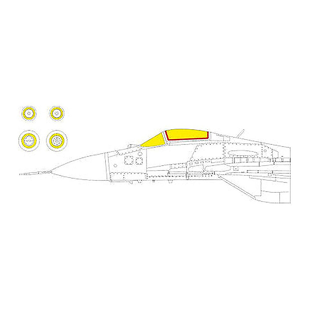 eduard cx657 1 72 mig 29 9 19 smt cs657 masks canopy mask set