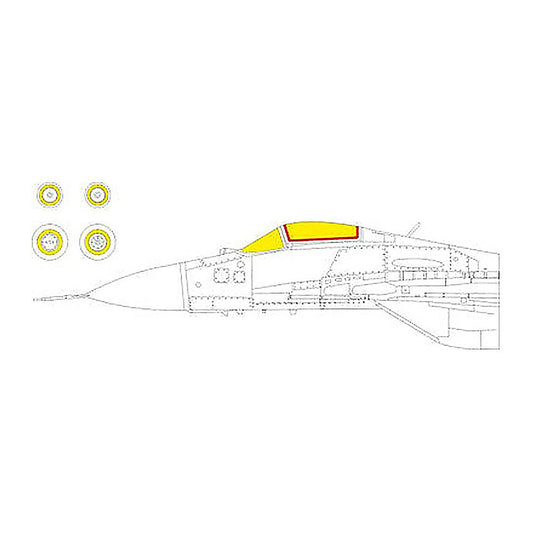 eduard cx657 1 72 mig 29 9 19 smt cs657 masks canopy mask set