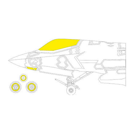 eduard cx671 1 72 f 35b mask for tamiya canopy mask set