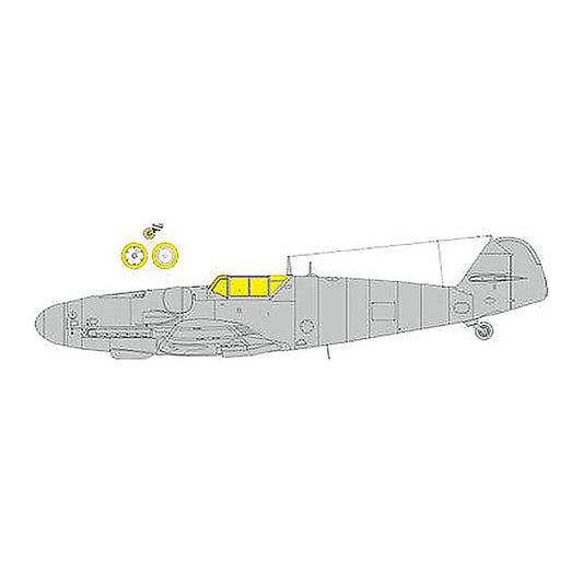 eduard cx687 1 72 bf 109g 6 classic canopy mask for eduard kit