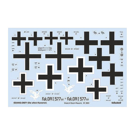 eduard d24002 1 24 decal die alten kanonen for meng