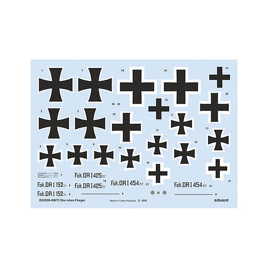 eduard d32006 1 32 decal die roten flieger for meng
