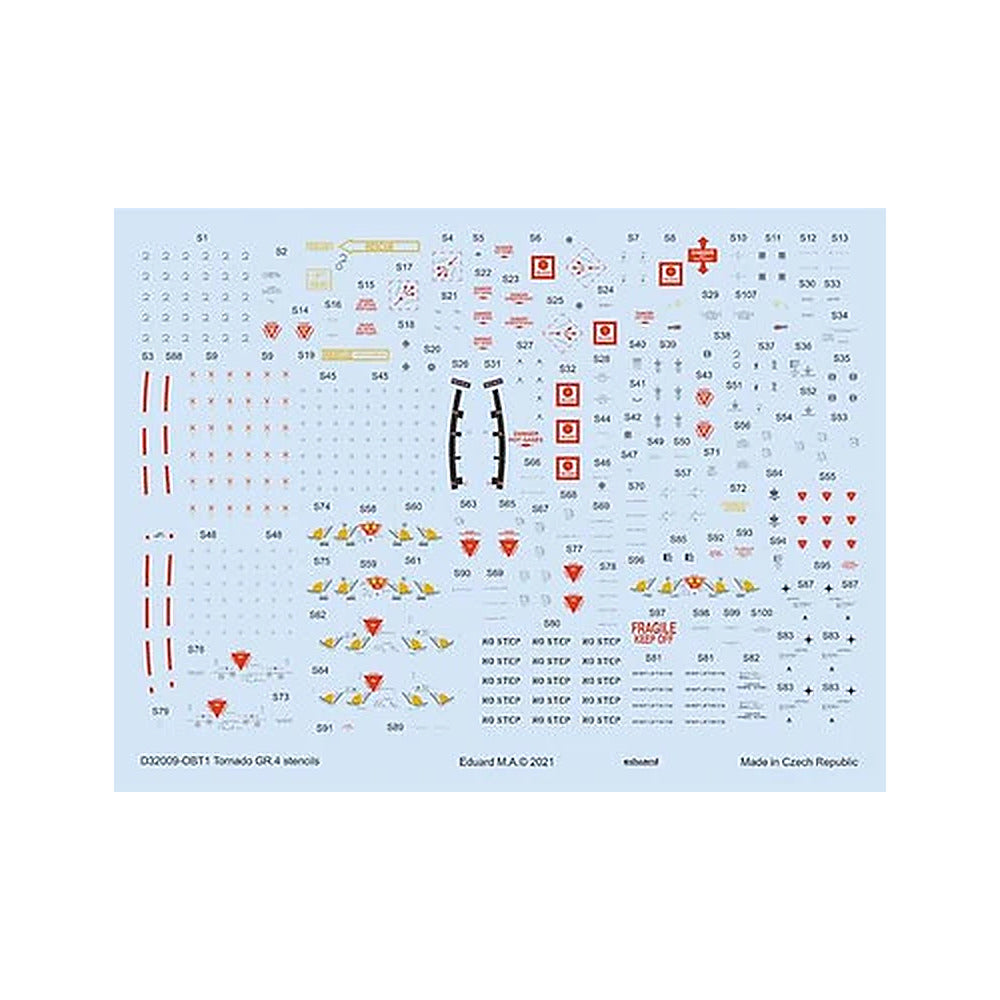 eduard d32009 1 32 decal tornado gr 4 stencils for italeri revell