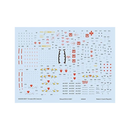 eduard d32009 1 32 decal tornado gr 4 stencils for italeri revell