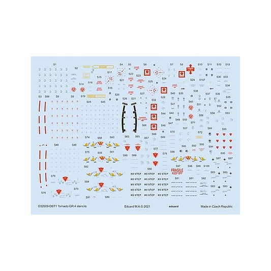 eduard d32009 1 32 decal tornado gr 4 stencils for italeri revell