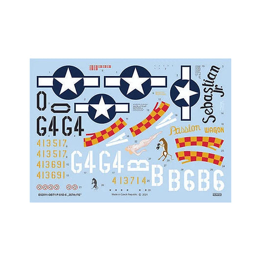 eduard d32011 1 32 decal p 51d 5 357th fg for tamiya revell