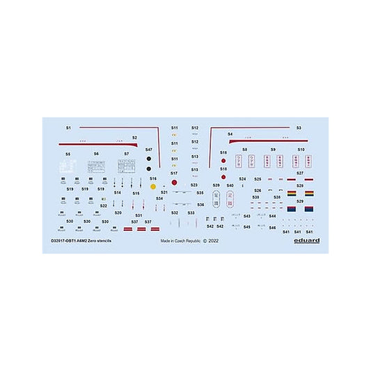 eduard d32017 1 32 decal a6m2 stencils for tamiya