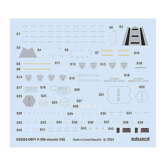 eduard d32022 1 32 f 35a stencils decal