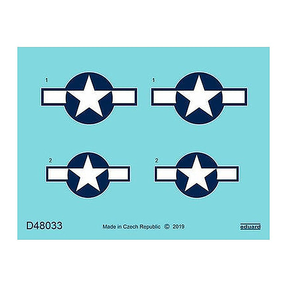 eduard d48033 1 48 decal p 51d national insignia for eduard