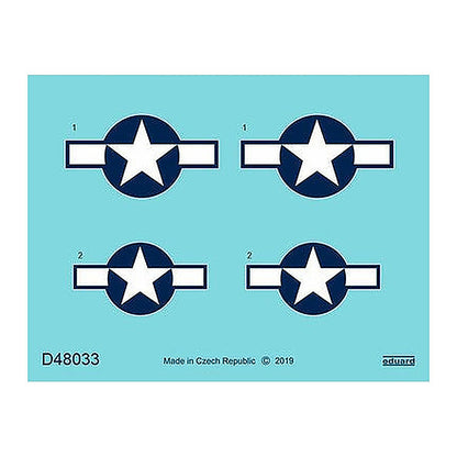 eduard d48033 1 48 decal p 51d national insignia for eduard