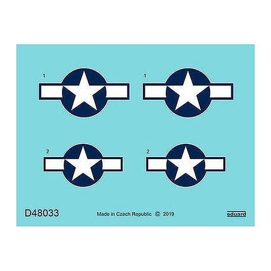 eduard d48033 1 48 decal p 51d national insignia for eduard