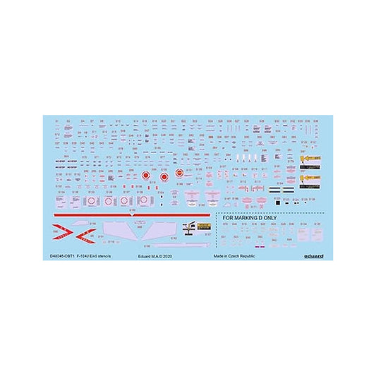 eduard d48046 1 48 decal f 104j eiko stencils eduard hasegawa
