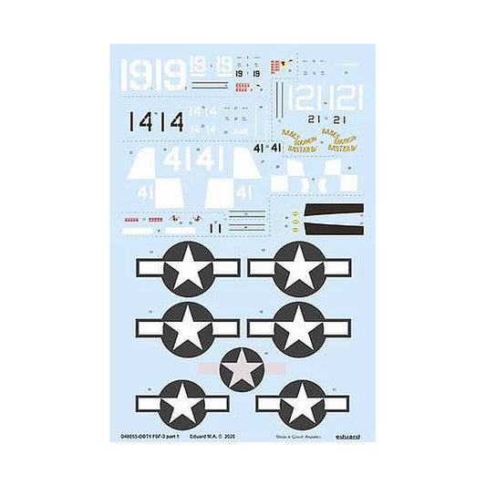 eduard d48055 1 48 decal f6f 3 part 1 for eduard