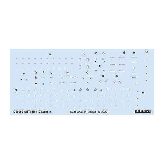 eduard d48066 1 48 decal bf 110 stencils for eduard