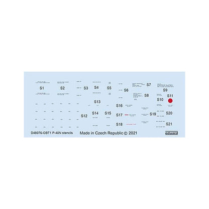 eduard d48076 1 48 decal p 40n stencils for hasegawa