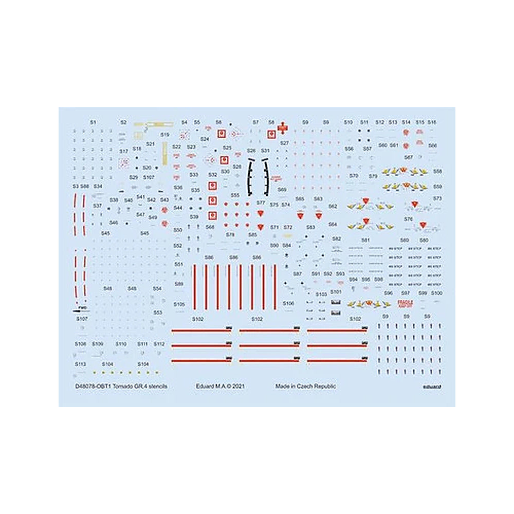 eduard d48078 1 48 decal tornado gr 4 stencils for revell