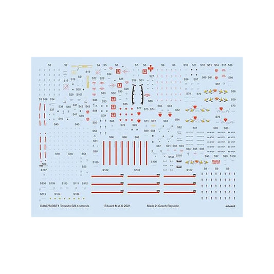 eduard d48078 1 48 decal tornado gr 4 stencils for revell