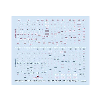 eduard d48079 1 48 decal mig 15 czech russian stencils for bronco