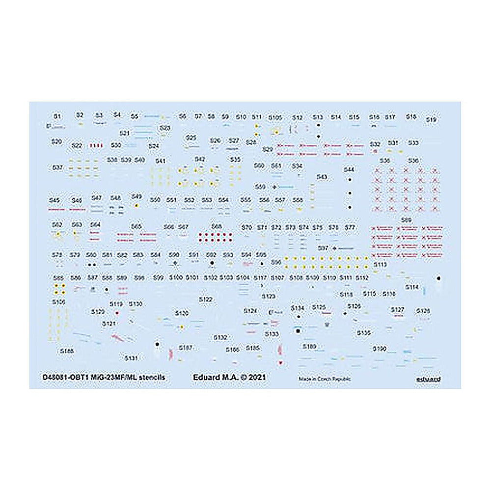 eduard d48081 1 48 decal mig 23mf ml stencils for trumpeter