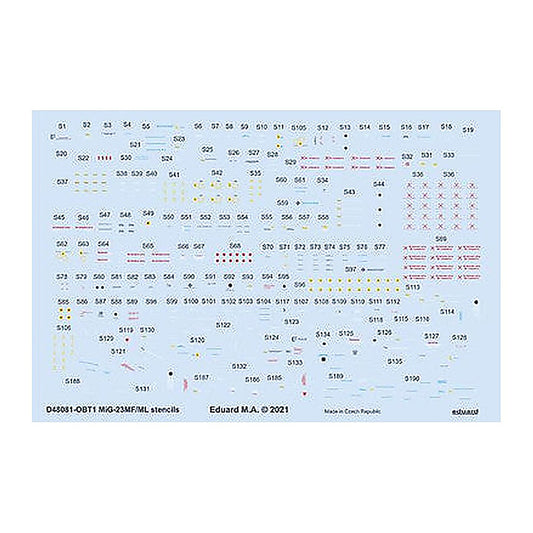 eduard d48081 1 48 decal mig 23mf ml stencils for trumpeter